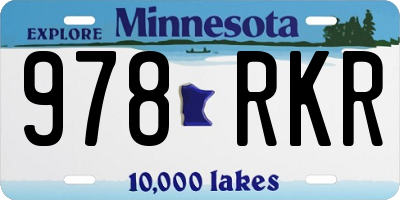 MN license plate 978RKR