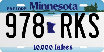 MN license plate 978RKS