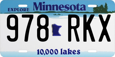 MN license plate 978RKX