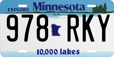 MN license plate 978RKY