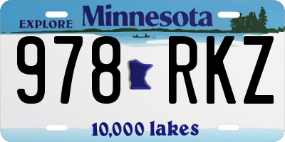 MN license plate 978RKZ
