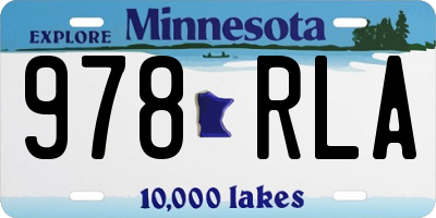 MN license plate 978RLA