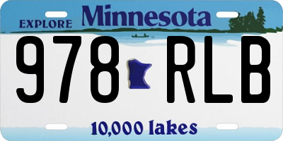 MN license plate 978RLB