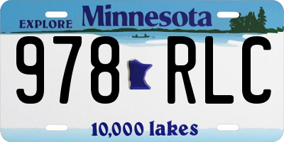MN license plate 978RLC