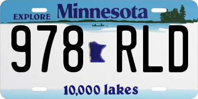 MN license plate 978RLD