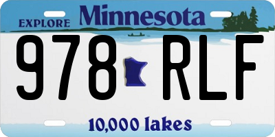 MN license plate 978RLF
