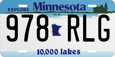 MN license plate 978RLG