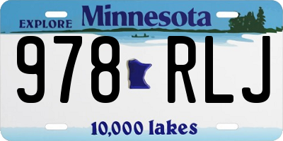MN license plate 978RLJ