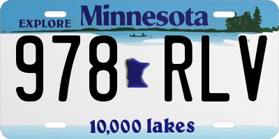 MN license plate 978RLV