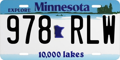 MN license plate 978RLW