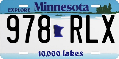 MN license plate 978RLX