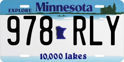 MN license plate 978RLY
