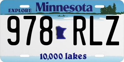 MN license plate 978RLZ