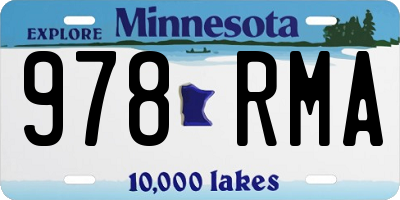 MN license plate 978RMA