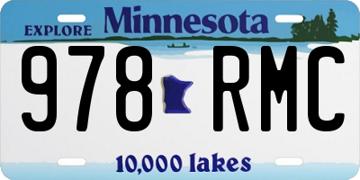 MN license plate 978RMC