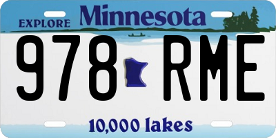 MN license plate 978RME