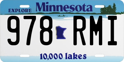 MN license plate 978RMI