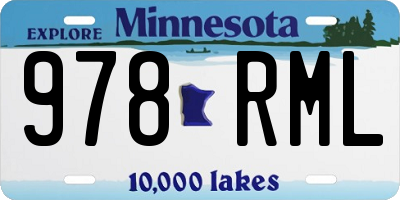 MN license plate 978RML