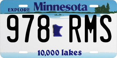 MN license plate 978RMS
