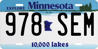 MN license plate 978SEM