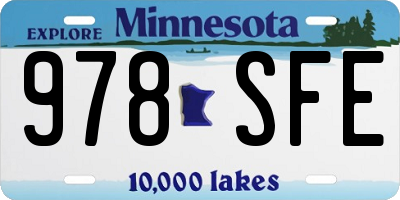 MN license plate 978SFE