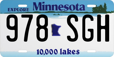 MN license plate 978SGH