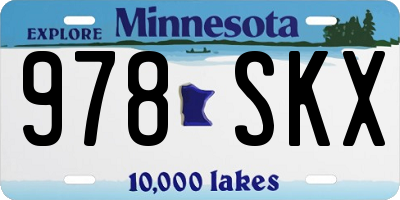 MN license plate 978SKX
