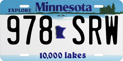 MN license plate 978SRW