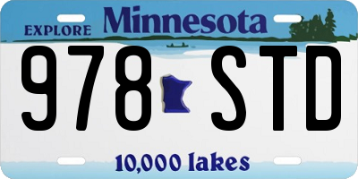 MN license plate 978STD