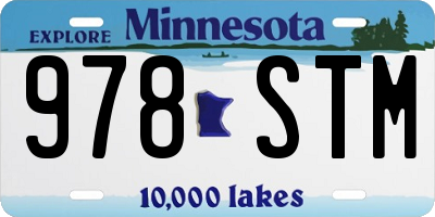 MN license plate 978STM