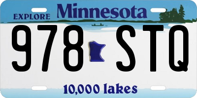 MN license plate 978STQ