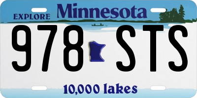 MN license plate 978STS