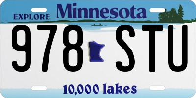 MN license plate 978STU