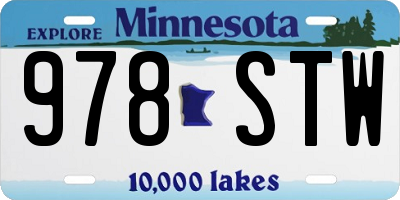 MN license plate 978STW