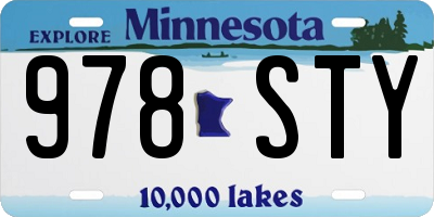 MN license plate 978STY
