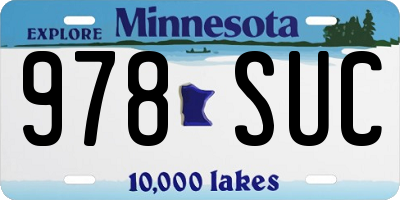 MN license plate 978SUC