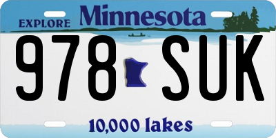 MN license plate 978SUK