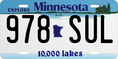 MN license plate 978SUL