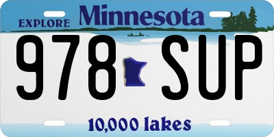 MN license plate 978SUP