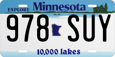 MN license plate 978SUY