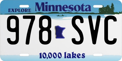 MN license plate 978SVC