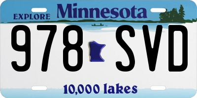 MN license plate 978SVD