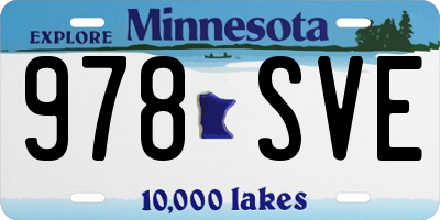 MN license plate 978SVE