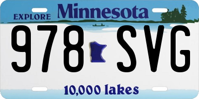 MN license plate 978SVG
