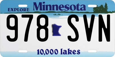 MN license plate 978SVN