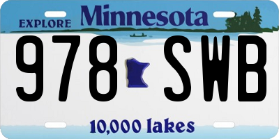 MN license plate 978SWB