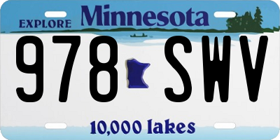 MN license plate 978SWV