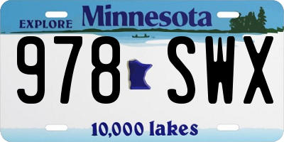 MN license plate 978SWX