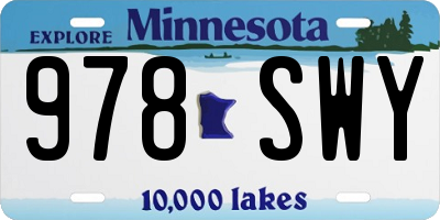 MN license plate 978SWY