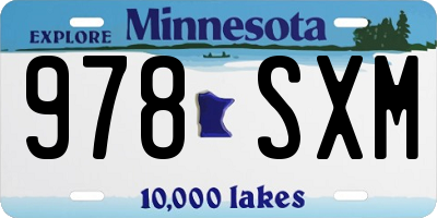 MN license plate 978SXM